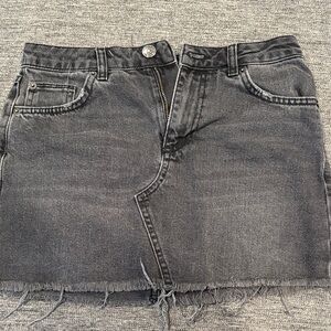 BDG Washed Black Denim Mini Skirt